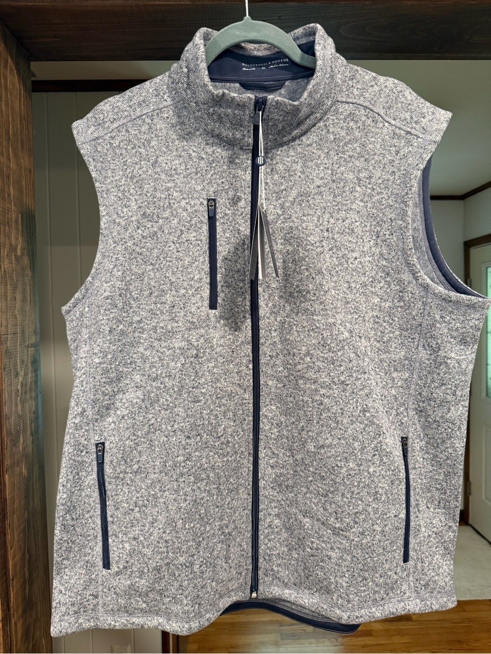 NWT Holderness & Bourne The Ashby Vest: Navy Heather Gray (XL)